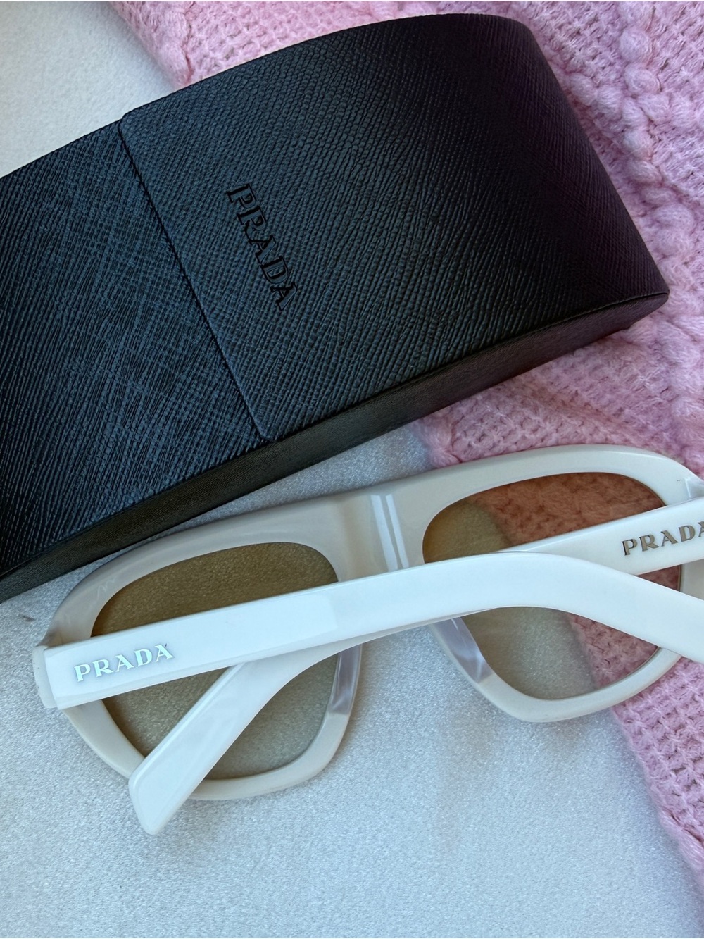 Prada White Oversized Shield Sunglasses - Picture 3 of 5